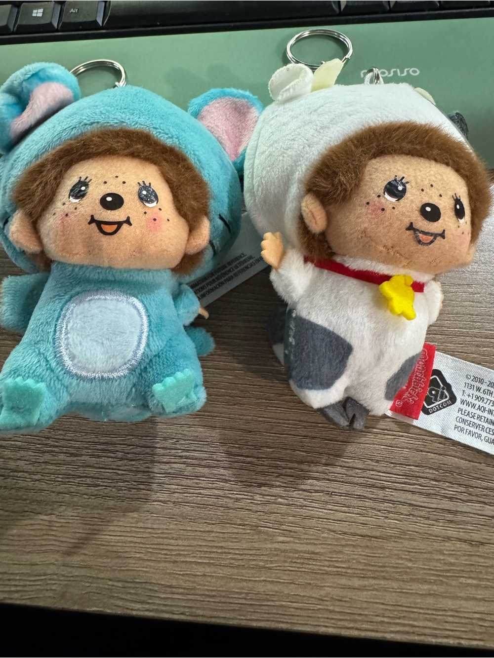 Monchichi Plush Keychain Small Pets Costume Plush -